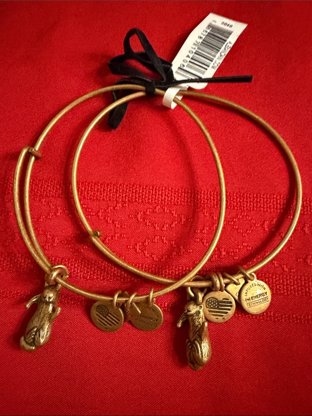 JEWELRY Alex & Ani Bracelet- Gold-Tone Otter Charm Bangle Bracelets - Set of 2